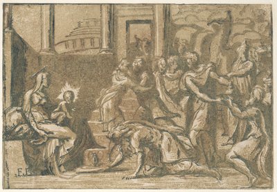 A mágusok imádása, 1540-50., 1540-50. alkotó: Giuseppe Niccolò Vicentino
