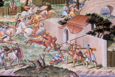 Részlet az 1431-es la higueruela-i csata Csatacsarnokában található freskóról (freskó) alkotó: Niccolo (and workshop) Granello
