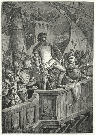 Keresztesek megtámadják Konstantinápolyt a negyedik keresztes hadjáratban alkotó: Niccolo Sanesi