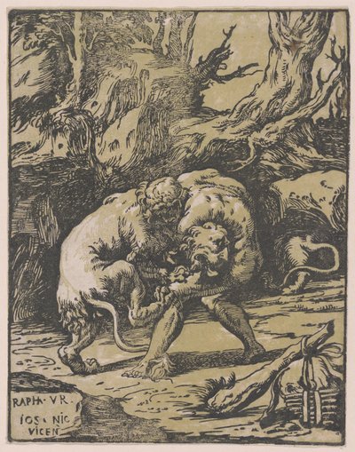 Herkules és a Nemeai Oroszlán, 1540-50., 1540-50. alkotó: Niccolo Vicentino