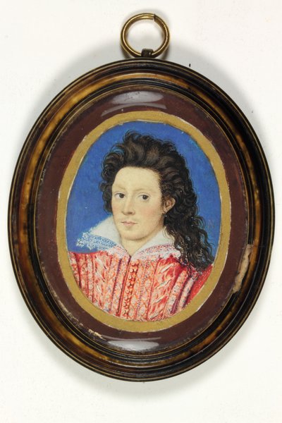 Egy úriember, akit John Haringtonnak hívnak, Exton 2. Lord Harington (akvarell pergamen) alkotó: Nicholas (attr.to) Hilliard