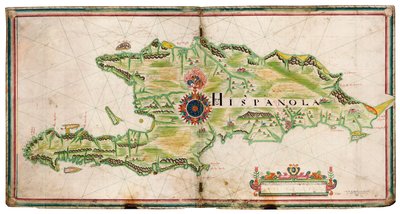 Hispaniola térképe alkotó: Nicholas Comberford