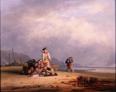 Fisherfolk válogatja a napi fogást alkotó: Nicholas Condy