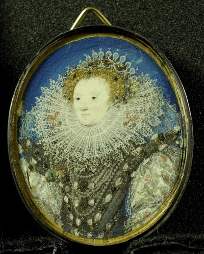I. Erzsébet angol királynő, 1600 körül (pergamen, ezüst és üveg) alkotó: Nicholas Hilliard