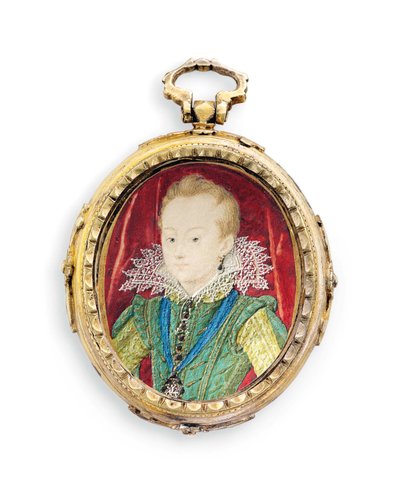 I. Károly király, amikor York hercege, fiúként (vellum később aranyozott fémkeretben) alkotó: Nicholas Hilliard