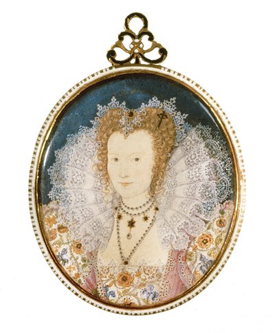 Egy ismeretlen hölgy miniatűrje alkotó: Nicholas Hilliard