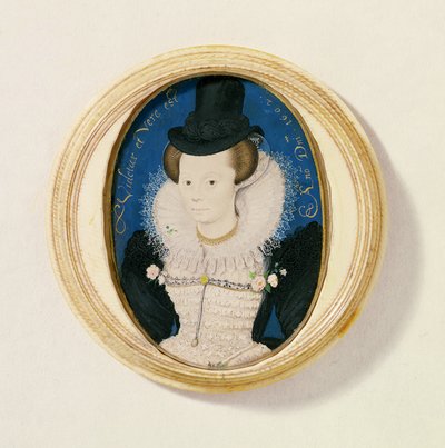 Miniatűr egy ismeretlen nőről, 1602 (wc pergamen) alkotó: Nicholas Hilliard