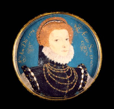 Női portré, 1576 (wc pergamen) alkotó: Nicholas Hilliard
