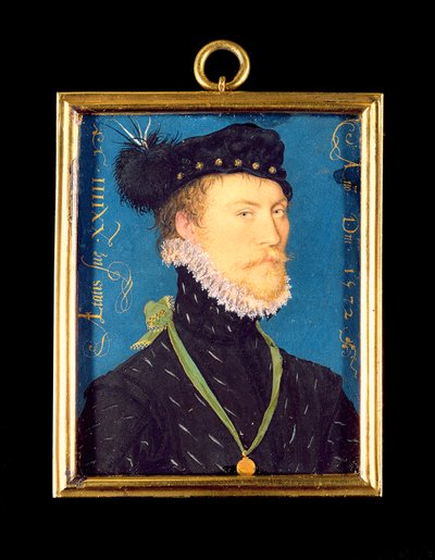 Egy ismeretlen férfi portréja, 24 éves, 1572 (wc pergamen) alkotó: Nicholas Hilliard