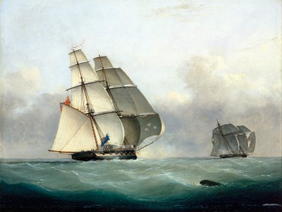 A "Gabriel" rabszolgaszállító hajó elfogása a HMS "Acorn" által, 1841. július 6. alkotó: Nicholas Matthews Condy