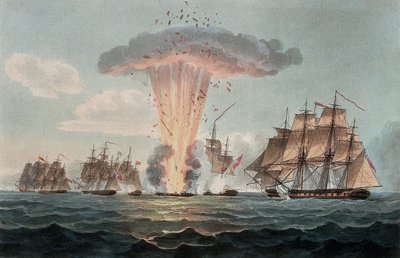 A spanyol kincs négy fregattjának elfogása és megsemmisítése Cádiz (Spanyolország) partjainál október 5-én. alkotó: Nicholas Pocock