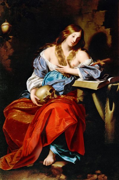 Marie Madeleine – Mária Magdolna, Renieri (Regnier), Niccolo (1590-1667 körül). Olaj, vászon, c. 1655. Mérete : 185x123,5 cm. Művészettörténeti Múzeum, Vienne alkotó: Nicholas Renieri