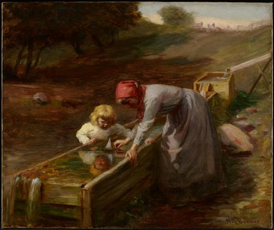 At the Spring, 1895 körül (olaj, vászon) alkotó: Nicholas Richard Brewer