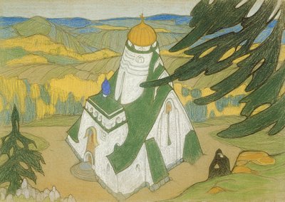 20. század eleji rajz alkotó: Nicholas Roerich