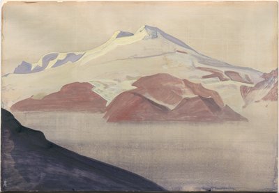 Elbrus, Kaukázus, albumlevél, 1933 alkotó: Nicholas Roerich