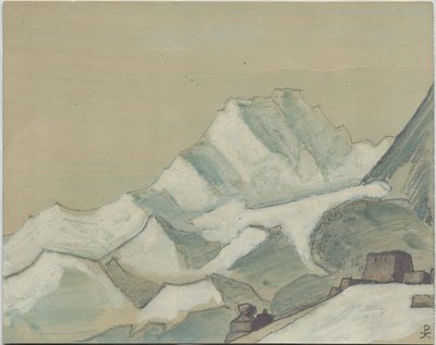 Himalája a felhőkön túl, vázlat, 1933 alkotó: Nicholas Roerich