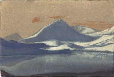 Lahaul (Lahul) par Roerich, Nicholas (1874-1947). Tempera kartonon, mérete: 30,5x45,7 alkotó: Nicholas Roerich