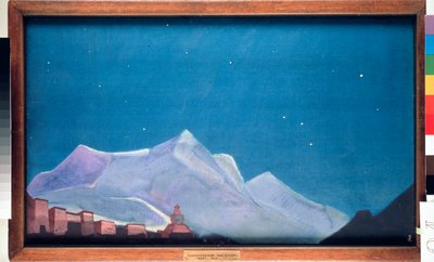 Hemis királyi kolostor, Tibetben. (Buddhizmus) Nicolas (Nicholas) Roerich (1874-1947) festménye, tempera, vászon alkotó: Nicholas Roerich