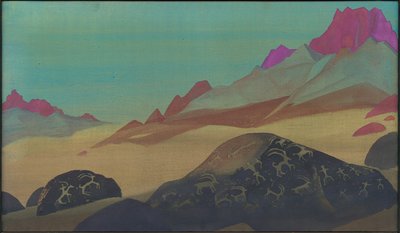Ladakh sziklái, 1932 alkotó: Nicholas Roerich