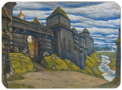 Színpadterv A. Borodin Igor herceg című operájához alkotó: Nikolai Konstantinowitsch Roerich