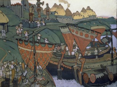 Szlávok a Dnyepernél, 1905 alkotó: Nicholas Roerich