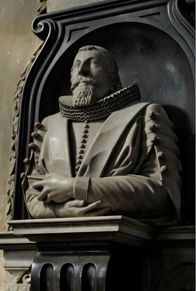Hugo Barker emlékműve, 1632 (márvány) alkotó: Nicholas Stone