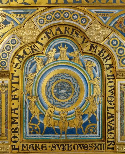 Az Apokalipszis tizenkét fenevadja, a verduni oltárról ... alkotó: Nicholas of Verdun