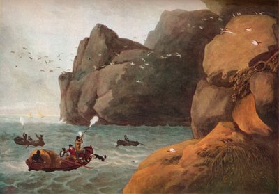 „Puffin Shooting”, c1806 alkotó: Nichols and Merke