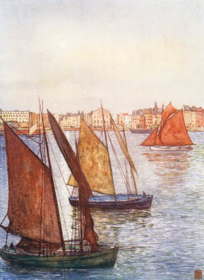 Le Havre (színes litográfia) alkotó: Nico Jungmann