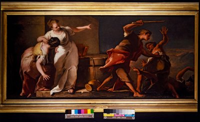 Mózes és Jeruzsálem lánya (vászon) alkotó: Nicolò Grassi