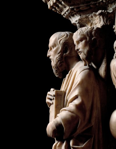 Gótikus művészet: Próféta könyvvel, a szószék domborműveinek részlete alkotó: Nicola Pisano