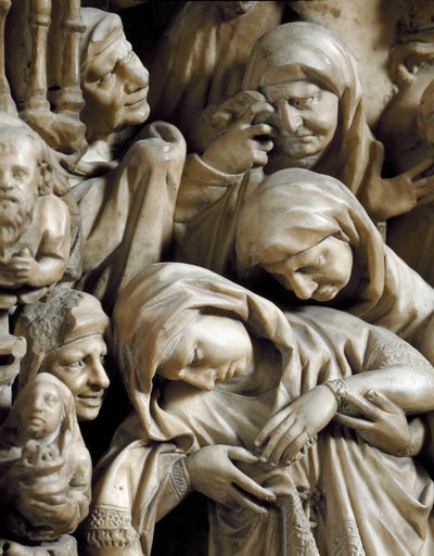 Gótikus művészet: "" A keresztre feszítés"" A márvány szószék domborműve, Nicola Pisano (1215/20-1278/84) (részlet a szószékről) 1266-1268 - Cathedrale Notre-Dame-de-l