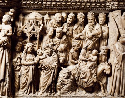 Bemutató a Templomban és a repülés Egyiptomba alkotó: Nicola Pisano