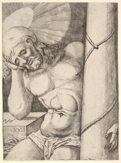 A bánat embere az oszlopnál, 1523. alkotó: Nicolaas Hogenberg