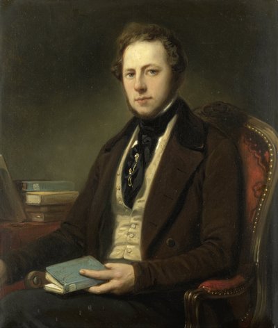 Egy férfi portréja, talán Petrus Augustus de Genestet (1829-1861) alkotó: Nicolaas Pieneman (attributed to)