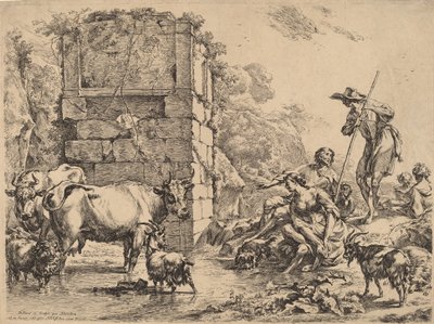 Tehénivás, 1680. alkotó: Nicolaes Berchem
