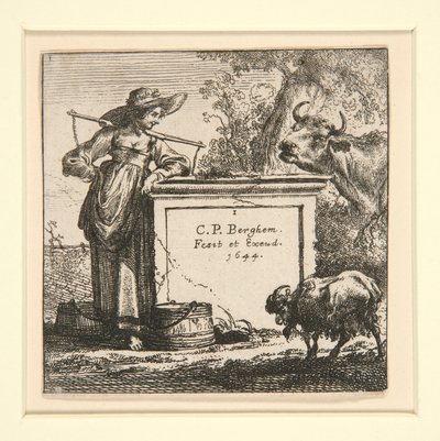 A tehenek készlete, a tejeslányral alkotó: Nicolaes Berchem