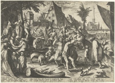 Gazdavásár Der Bouwren Kermis (cím az objektumon) alkotó: Nicolaes Jansz. Clock
