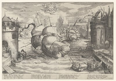 Damiát bevétele és a lánc legyőzése, 1219 alkotó: Nicolaes Jansz. Clock
