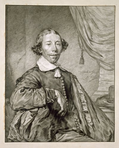 Egy férfi portréja, 1681 (litho) alkotó: Nicolaes Jansz Visscher