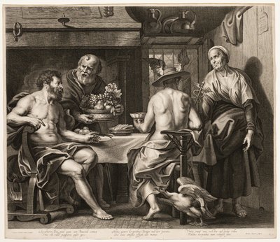 Jupiter és Merkúr Baucisszal és Philemonnal alkotó: Nicolaes Lauwers