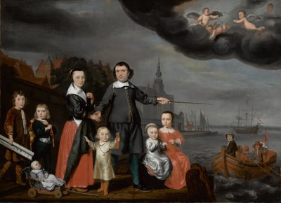 Job Jansse Cuijter kapitány és családja, 1659 alkotó: Nicolaes Maes