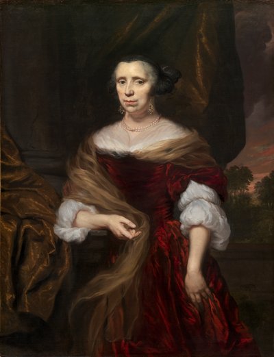 Egy hölgy portréja alkotó: Nicolaes Maes