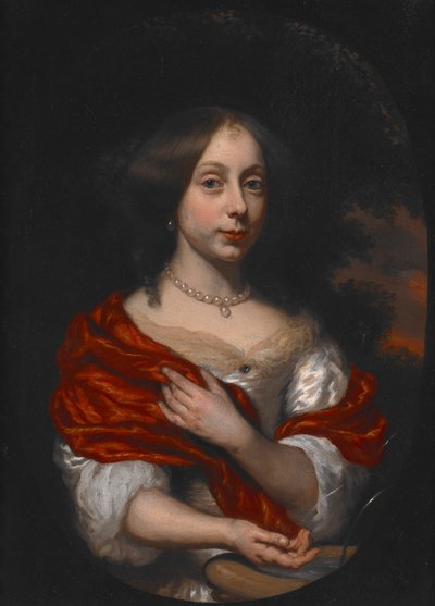 Egy fiatal hölgy portréja alkotó: Nicolaes Maes