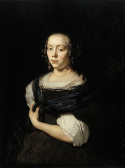 Egy fiatal hölgy portréja alkotó: Nicolaes Maes