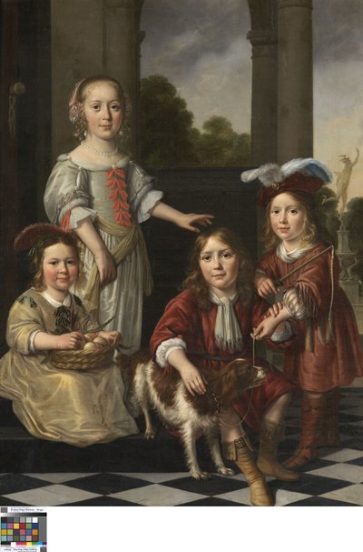 Négy gyermek portréja alkotó: Nicolaes Maes