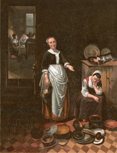 A tétlen szolga alkotó: Nicolaes Maes