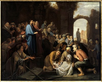 Lázár feltámadása. Nicolaes Cornelisz Moyaert festménye alkotó: Nicolaes Moeyaert