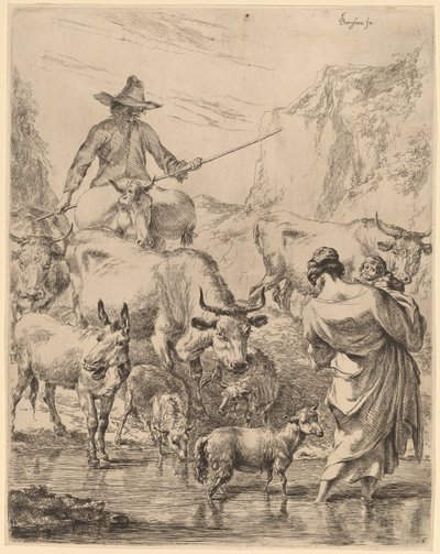 Csorda átkelés a patakon alkotó: Nicolaes Pietersz Berchem