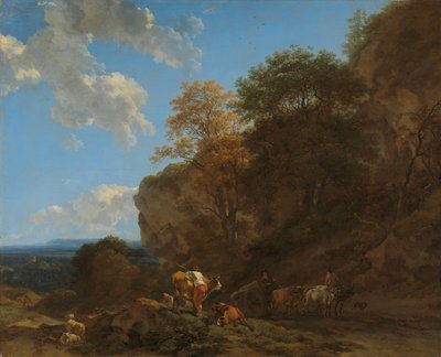 Olasz táj alkotó: Nicolaes Pietersz Berchem